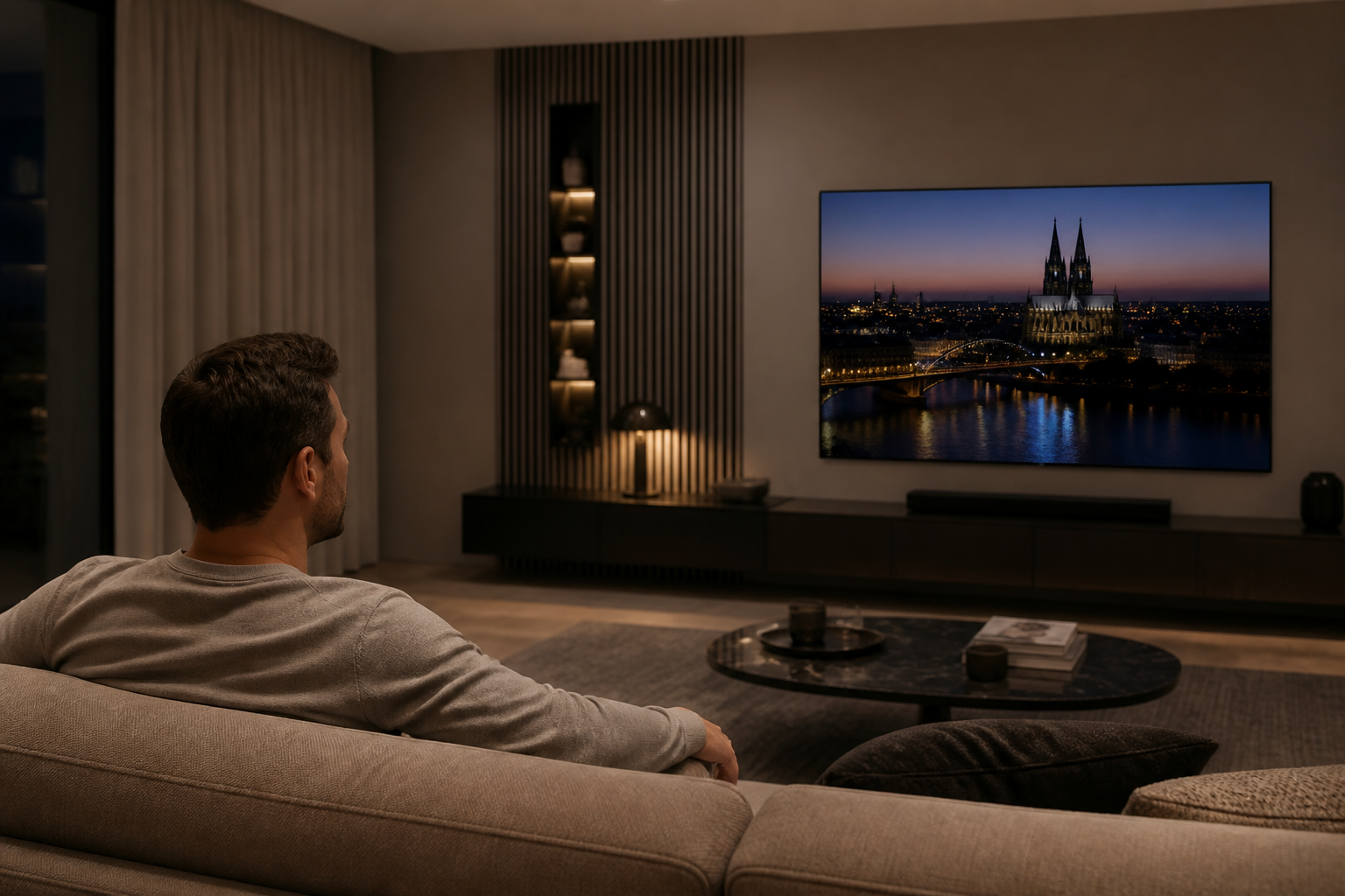 iptv premium de VOD Wohnzimmer Abend